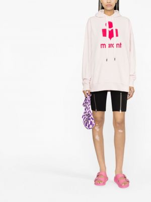 Džemperis su gobtuvu su kišenėmis Marant Etoile rožinė