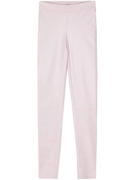 Δερμάτινο στενό παντελόνι Max & Moi ροζ