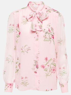 Svilena bluza s cvetličnim vzorcem Giambattista Valli