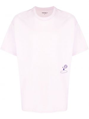 Trykt bomull t-skjorte Carhartt Wip rosa