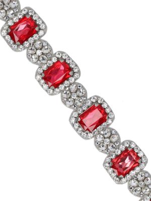 Krištáľový náhrdelník Moschino červená