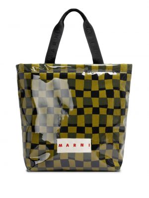Nakupovalna torba s karirastim vzorcem Marni