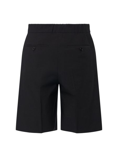 Shorts en coton en mohair Alexander Mcqueen noir