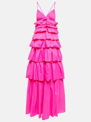Макси рокля Staud розово