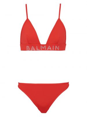 Bikini Balmain rdeča