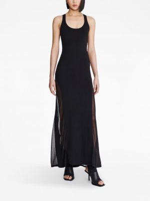 Gradienta krāsas caurspīdīgs maksi kleita Dion Lee melns
