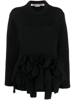 Sweter z okrągłym dekoltem Comme Des Garcons czarny