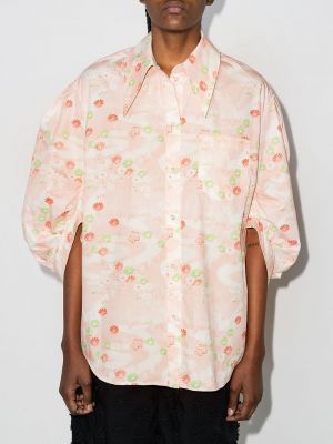 Blusa de flores con estampado Simone Rocha rosa