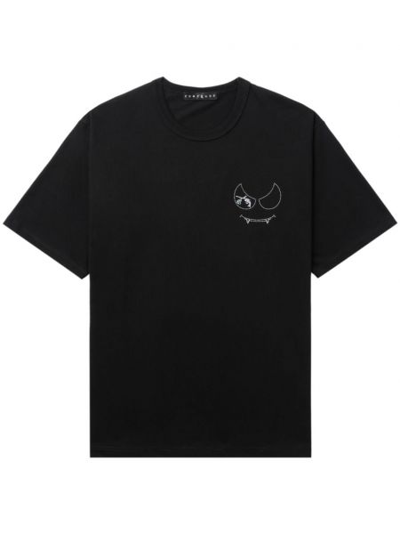 Bavlněné tričko s výšivkou Roar černé