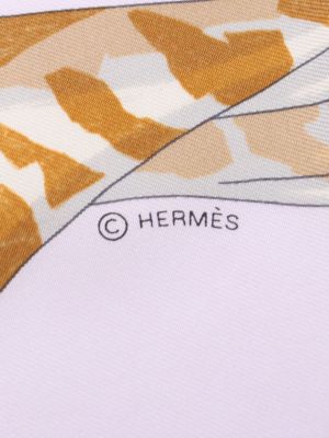 Seiden schal Hermès lila