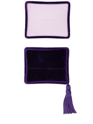Žametna pisemska torbica iz rebrastega žameta Sophie Bille Brahe vijolična