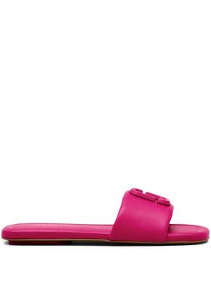 Sandale din piele Marc Jacobs roz