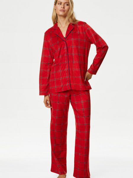 Клетчатая пижама Marks & Spencer красная