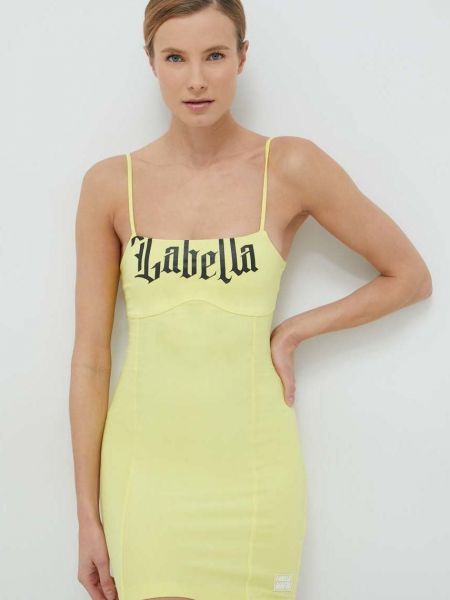 LaBellaMafia ruha sárga, mini, testhezálló