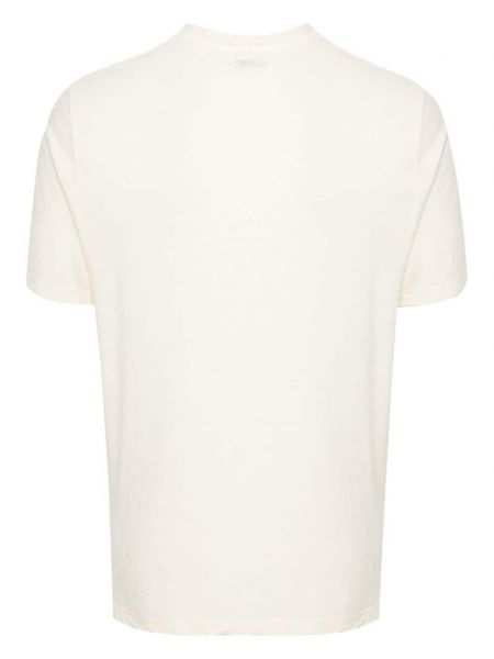 Bavlněné tričko s výšivkou Jacob Cohen béžové