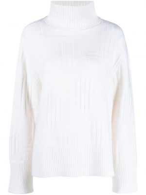 Dzianinowy sweter Lanvin biały