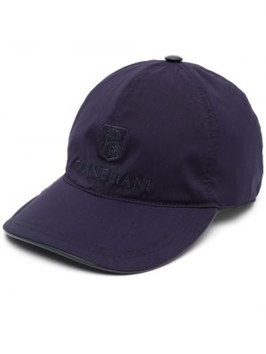 Brodert cap Corneliani blå