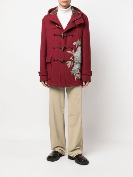 Kabát s potiskem s tygřím vzorem Etro červený