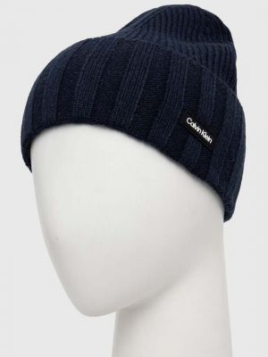 Шерстяная шапка Calvin Klein синяя