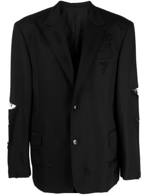 Blazer med sliten Doublet svart