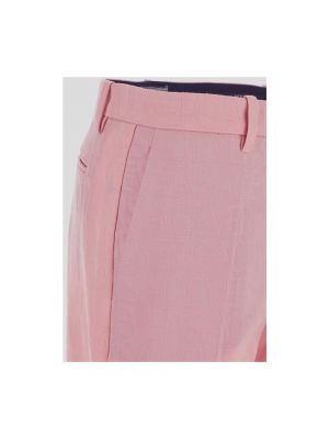 Pantalones rectos de lana Versace rosa