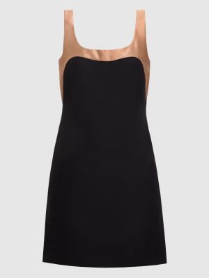 Шелковое шерстяное платье-карандаш Valentino черное