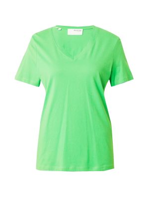 Marškinėliai Selected Femme žalia