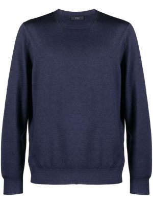 Пуловер с кръгло деколте Fay синьо