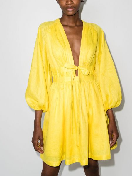 Mini vestido Zimmermann amarillo