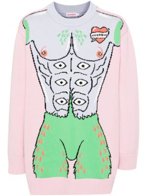 Βαμβακερός πουλόβερ Charles Jeffrey Loverboy ροζ