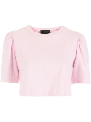 Βαμβακερή μπλούζα Andrea Bogosian ροζ