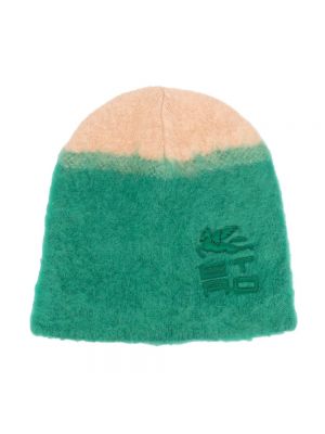 Zielona czapka Etro