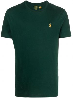 Siuvinėtas flisas siuvinėtas polo marškinėliai Polo Ralph Lauren žalia