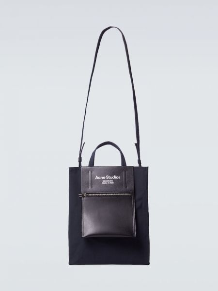 Nylónová nákupná taška Acne Studios čierna