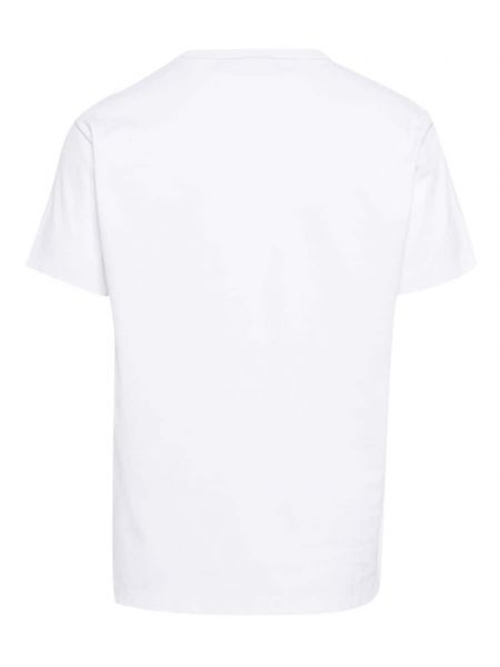 Kokvilnas t-krekls ar apaļu kakla izgriezumu Off-white balts