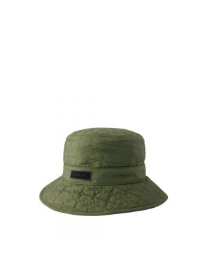 Pikowany kapelusz Ganni zielony