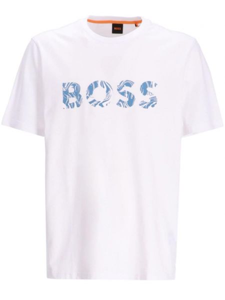T-shirt à imprimé Boss blanc