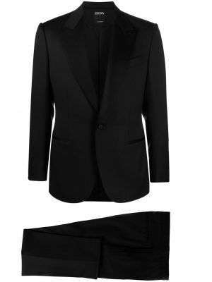 Вълнен костюм Zegna черно