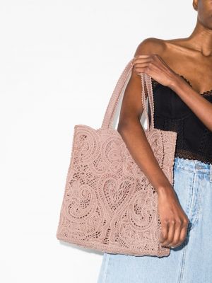 Spitzen shopper handtasche Dolce & Gabbana pink