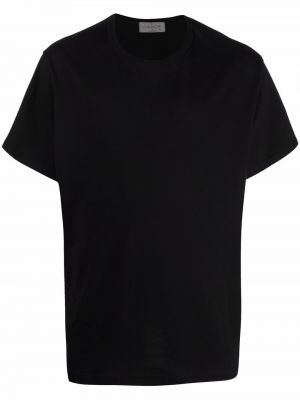 Oversize kokvilnas t-krekls Yohji Yamamoto melns