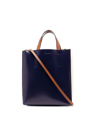 Τσάντα shopper Marni μπλε