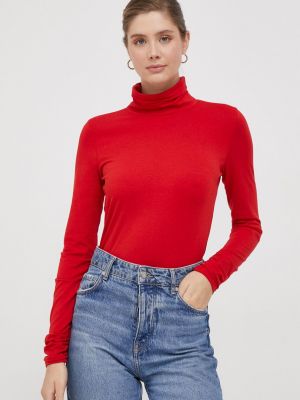 Блуза с дълъг ръкав Sisley червено