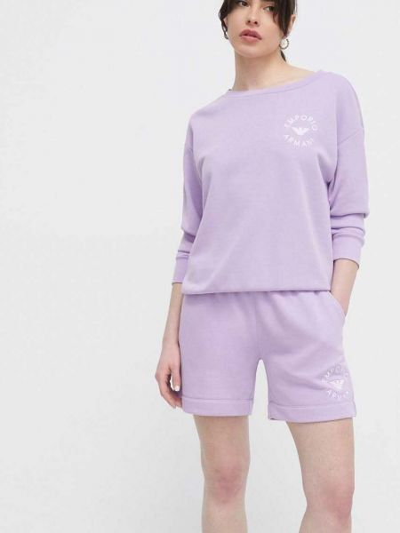 Шорти Emporio Armani Underwear фіолетові