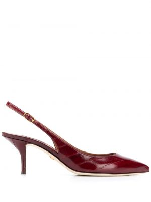 Slingback pumpar med remmar Dolce & Gabbana röd