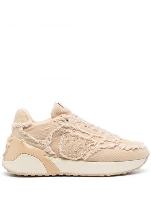 Sneakers i satin Pinko brun