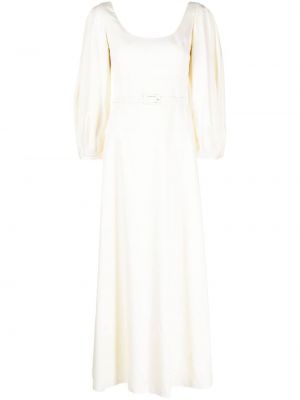 Μεταξωτή μίντι φόρεμα Gabriela Hearst λευκό