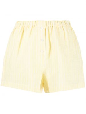 Ľanové šortky Forte Dei Marmi Couture žltá