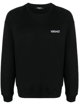 Medvilninis džemperis Versace juoda