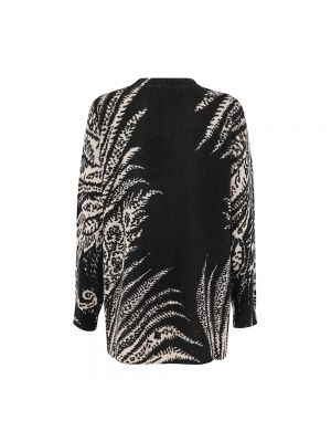 Dzianinowy sweter z okrągłym dekoltem Etro czarny