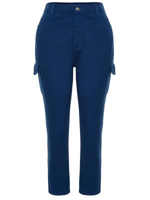 Jeansy z kieszeniami Trendyol niebieskie